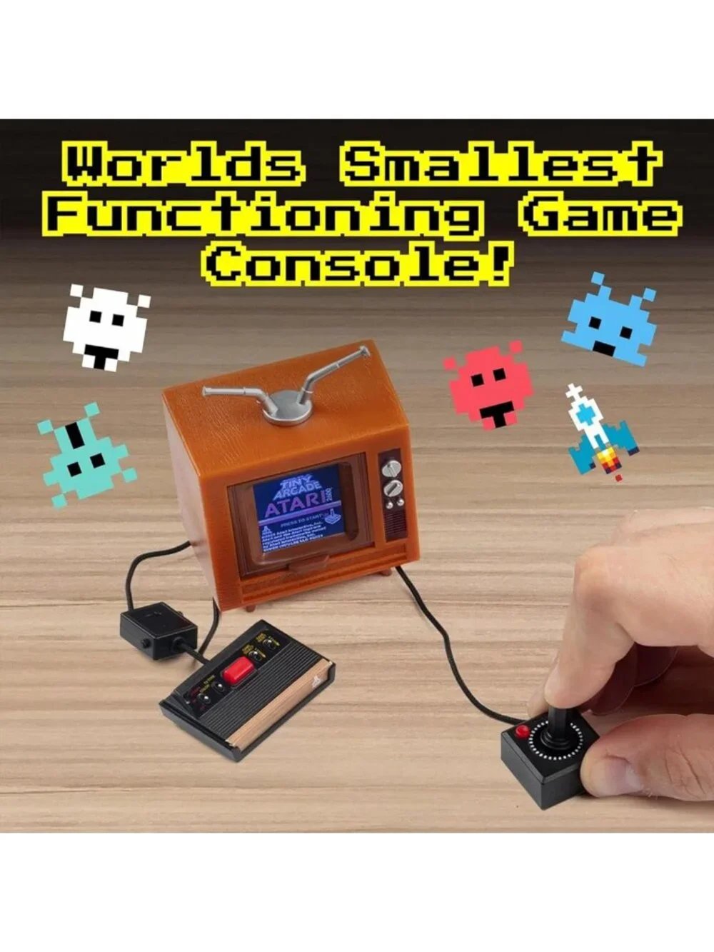 Mini Retro Arcade Console with 10 Classic Games - Portable Vintage Gaming System